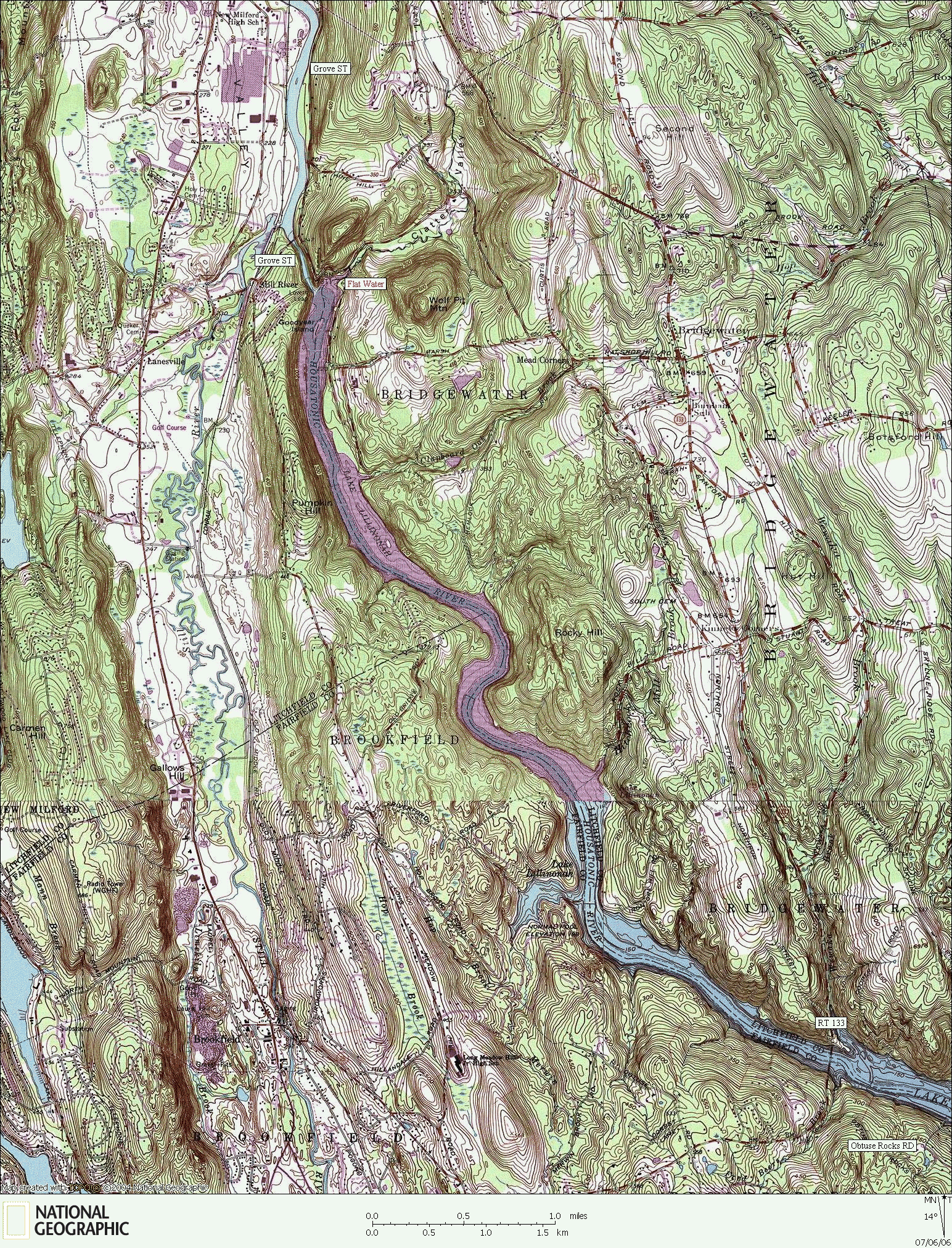 Connecticut, map, whitewater, kayaking, Canoeing, Housatonic River, Still River
